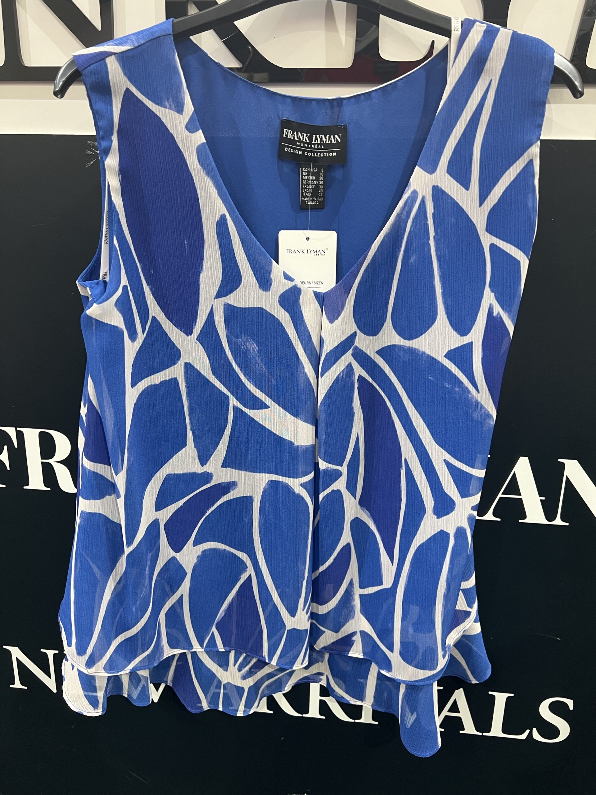 Frank Lyman Chiffon Top Style No 241500 Size 10